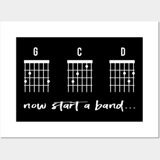 Guitar Chords gift for father, gift for guitar player and guitarist Posters and Art